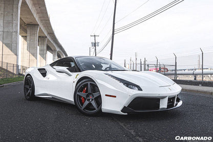 Carbonado 2015-2020 Ferrari 488 GTB Spider OE Style Dry Carbon Fiber Side Air Intake Fins