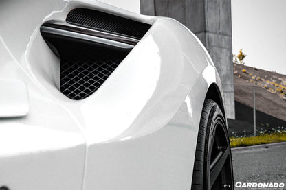 Carbonado 2015-2020 Ferrari 488 GTB Spider OE Style Dry Carbon Fiber Side Air Intake Fins