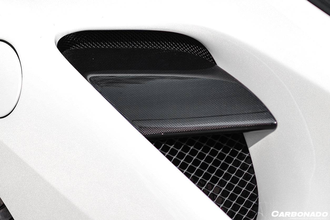Carbonado 2015-2020 Ferrari 488 GTB Spider OE Style Dry Carbon Fiber Side Air Intake Fins