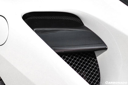 Carbonado 2015-2020 Ferrari 488 GTB Spider OE Style Dry Carbon Fiber Side Air Intake Fins