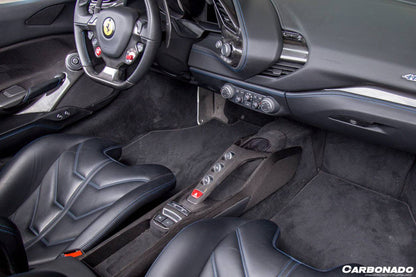 Carbonado 2015-2020 Ferrari 488 GTB Spider Dry Carbon Fiber Bridge Support Windows Switches Panel
