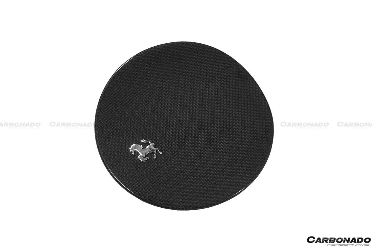 Carbonado 2017-2026 Ferrari 812 Superfast OE Style DRY Carbon Fiber Fuel Door With Logo