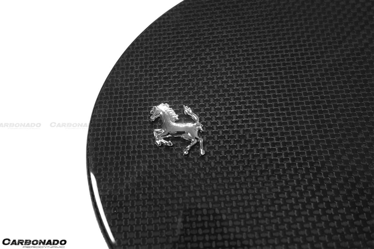 Carbonado 2017-2026 Ferrari 812 Superfast OE Style DRY Carbon Fiber Fuel Door With Logo