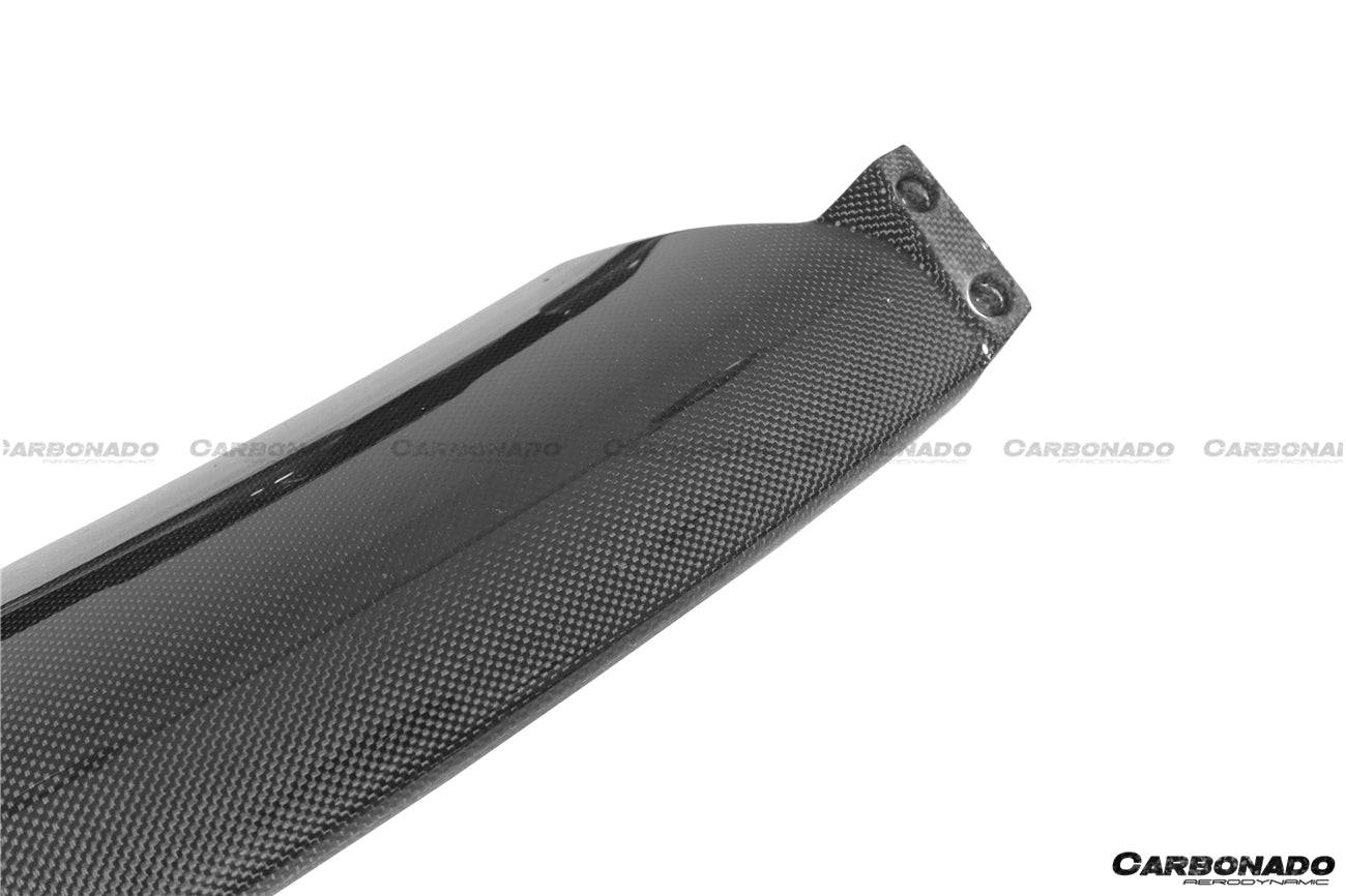 Carbonado 2018-2022 Ferrari 488 Pista OEM Style Carbon Fiber Front Bumper Low Center Chin Splitter