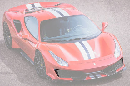 Carbonado 2018-2022 Ferrari 488 Pista OEM estilo fibra de carbono parachoques delantero ventilación Canards