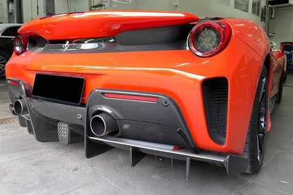 Carbonado 2018-2020 Ferrari 488 Pista Difusor trasero de fibra de carbono estilo OEM