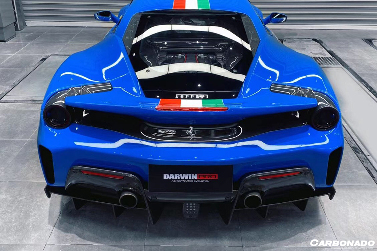 Carbonado 2018-2020 Ferrari 488 Pista OEM Style Part Carbon Fiber Rear Bumper