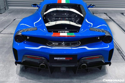 Carbonado 2018-2020 Ferrari 488 Pista OEM Style Part Carbon Fiber Rear Bumper