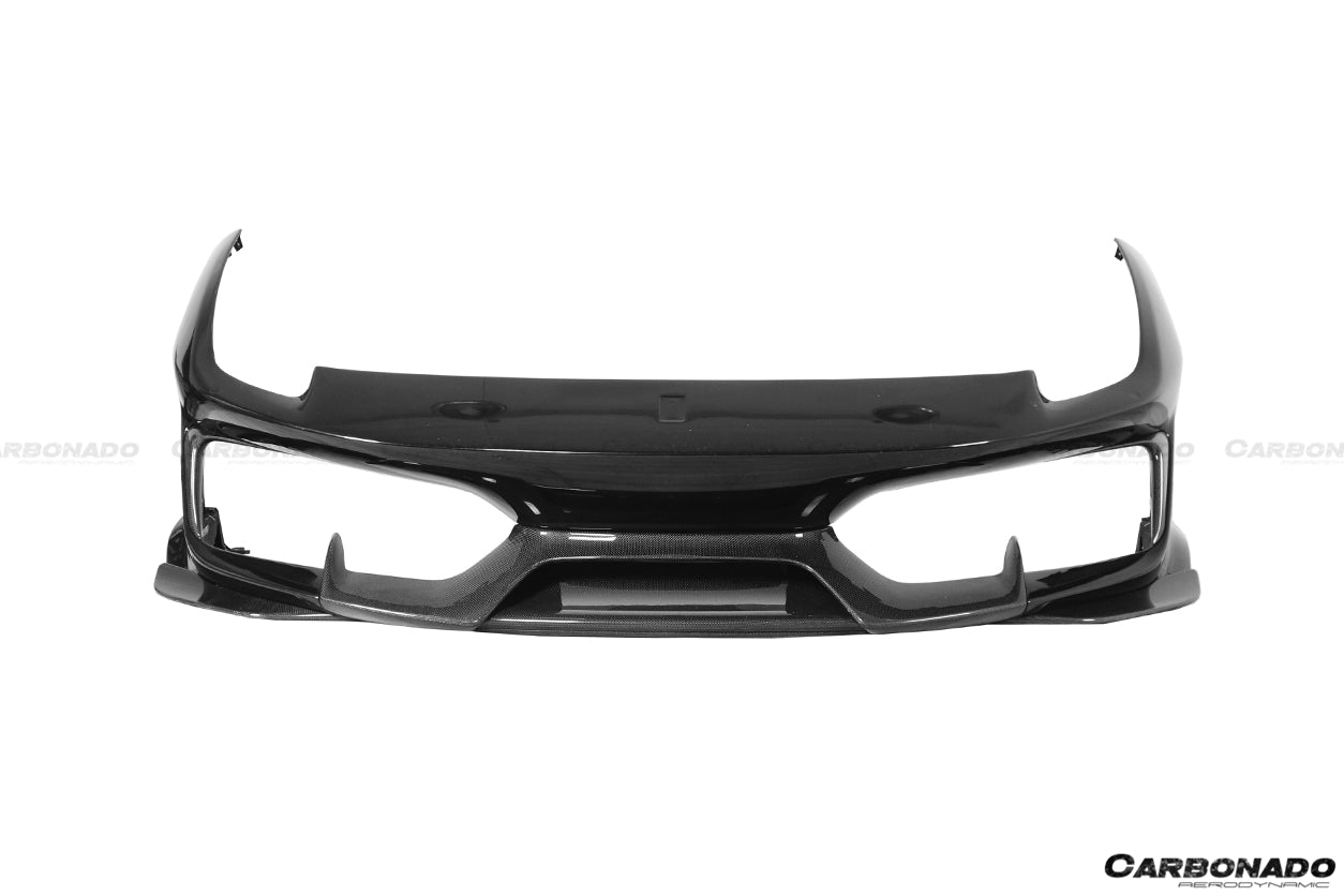 Parachoques delantero de fibra de carbono para Ferrari 488 Pista Carbonado 2018-2020, pieza estilo OEM