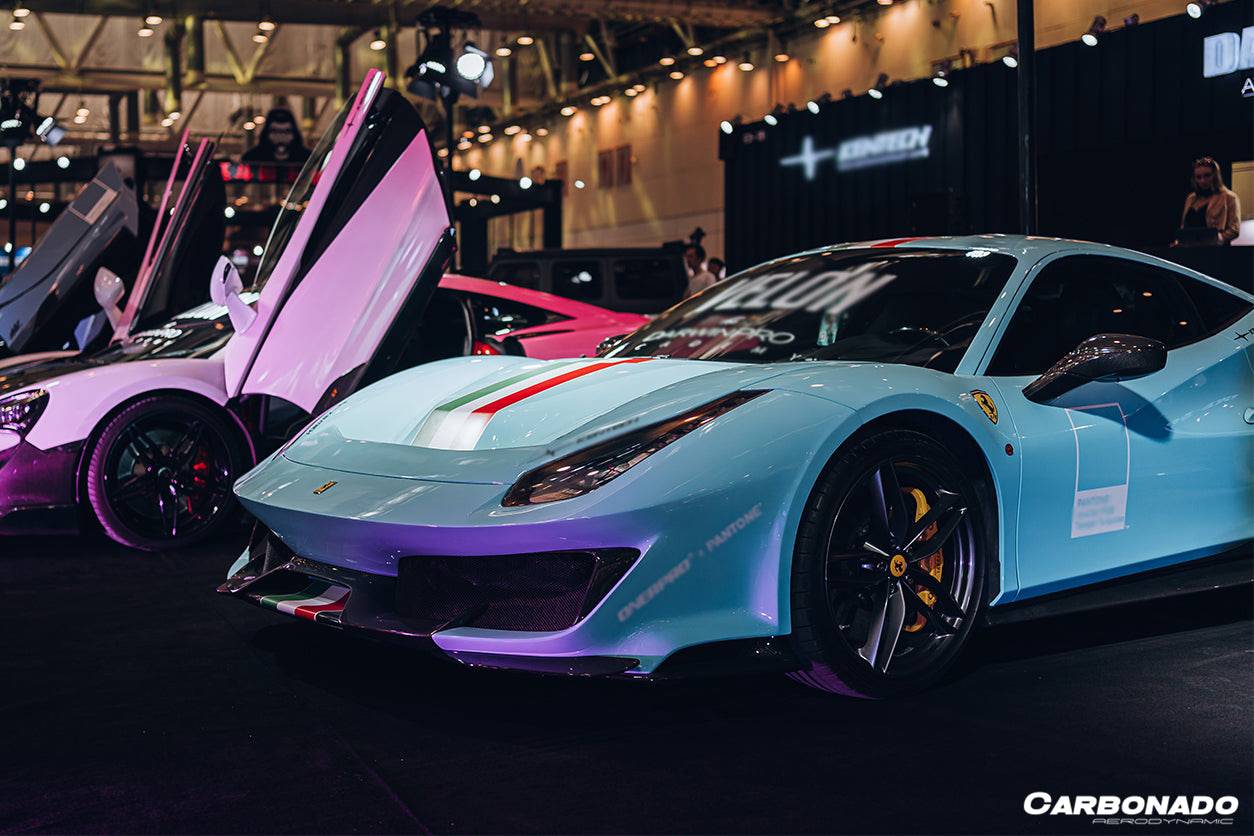 Carbonado 2015-2020 Ferrari 488 Pista | GTB | Spider OEM Style Carbon Fiber Side Skirts