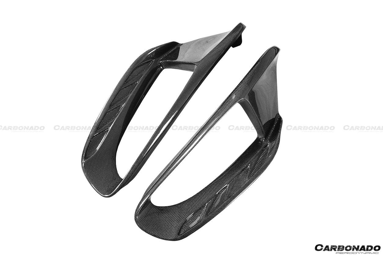 Ferrari 488 GTB Carbonado 2015-2020 | Entradas de aire laterales de fibra de carbono estilo Spider Pista