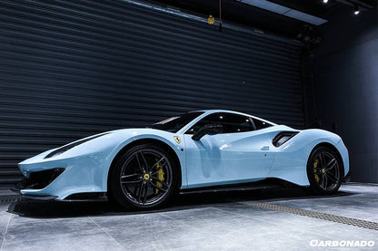 Ferrari 488 GTB Carbonado 2015-2020 | Entradas de aire laterales de fibra de carbono estilo Spider Pista
