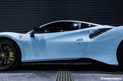 Carbonado 2015-2020 Ferrari 488 Pista | GTB | Spider OEM Style Carbon Fiber Side Skirts