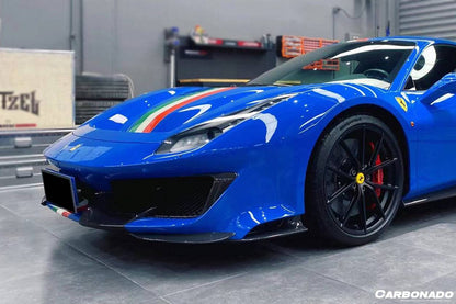 Parachoques delantero de fibra de carbono para Ferrari 488 Pista Carbonado 2018-2020, pieza estilo OEM