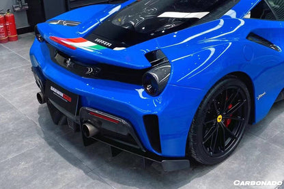 Carbonado 2018-2020 Ferrari 488 Pista Difusor trasero de fibra de carbono estilo OEM