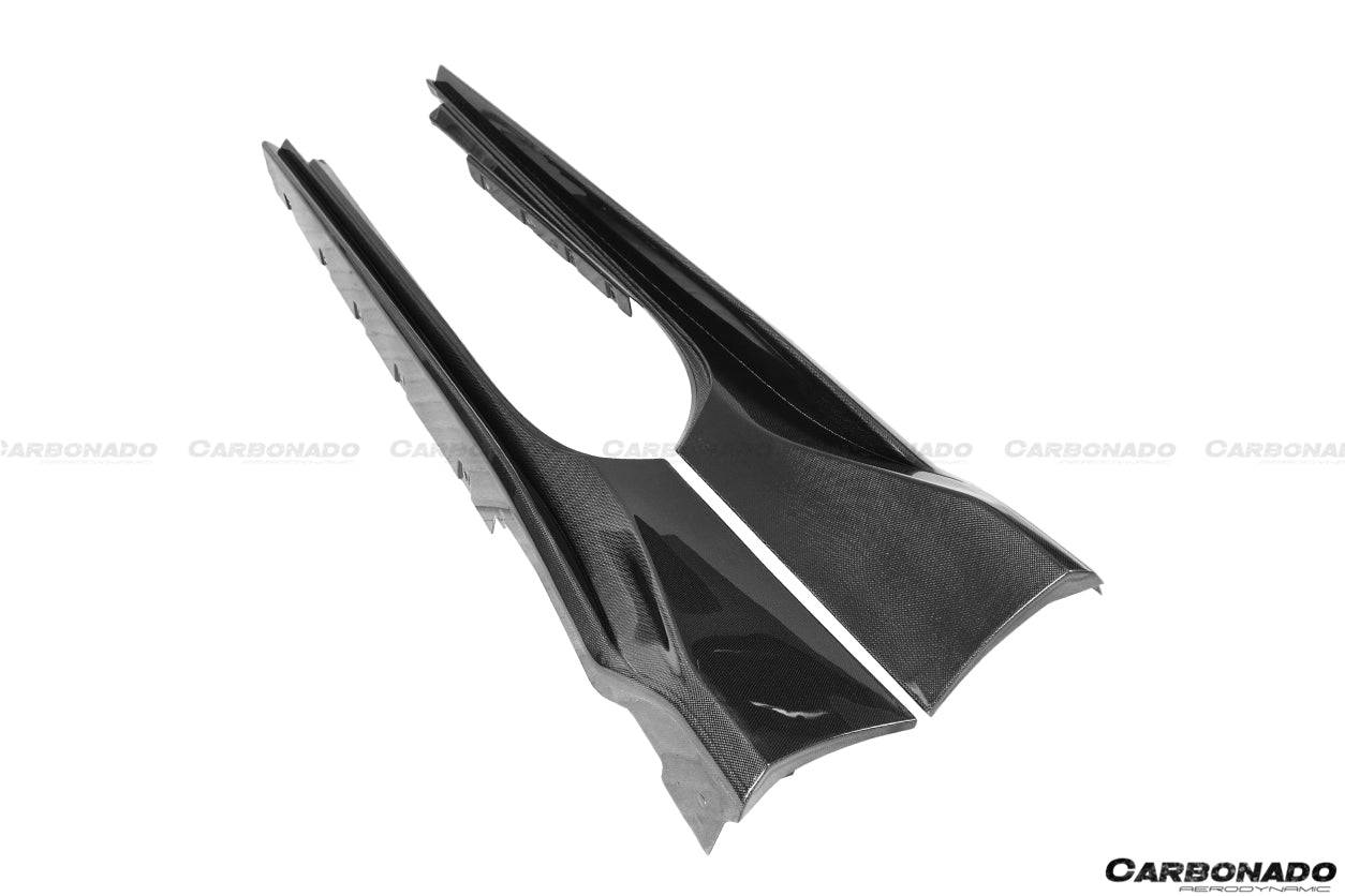 Carbonado 2015-2020 Ferrari 488 Pista | GTB | Spider OEM Style Carbon Fiber Side Skirts
