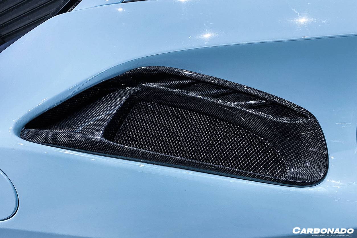 Ferrari 488 GTB Carbonado 2015-2020 | Entradas de aire laterales de fibra de carbono estilo Spider Pista