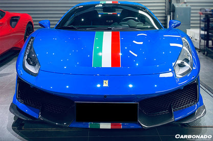 Parachoques delantero de fibra de carbono para Ferrari 488 Pista Carbonado 2018-2020, pieza estilo OEM