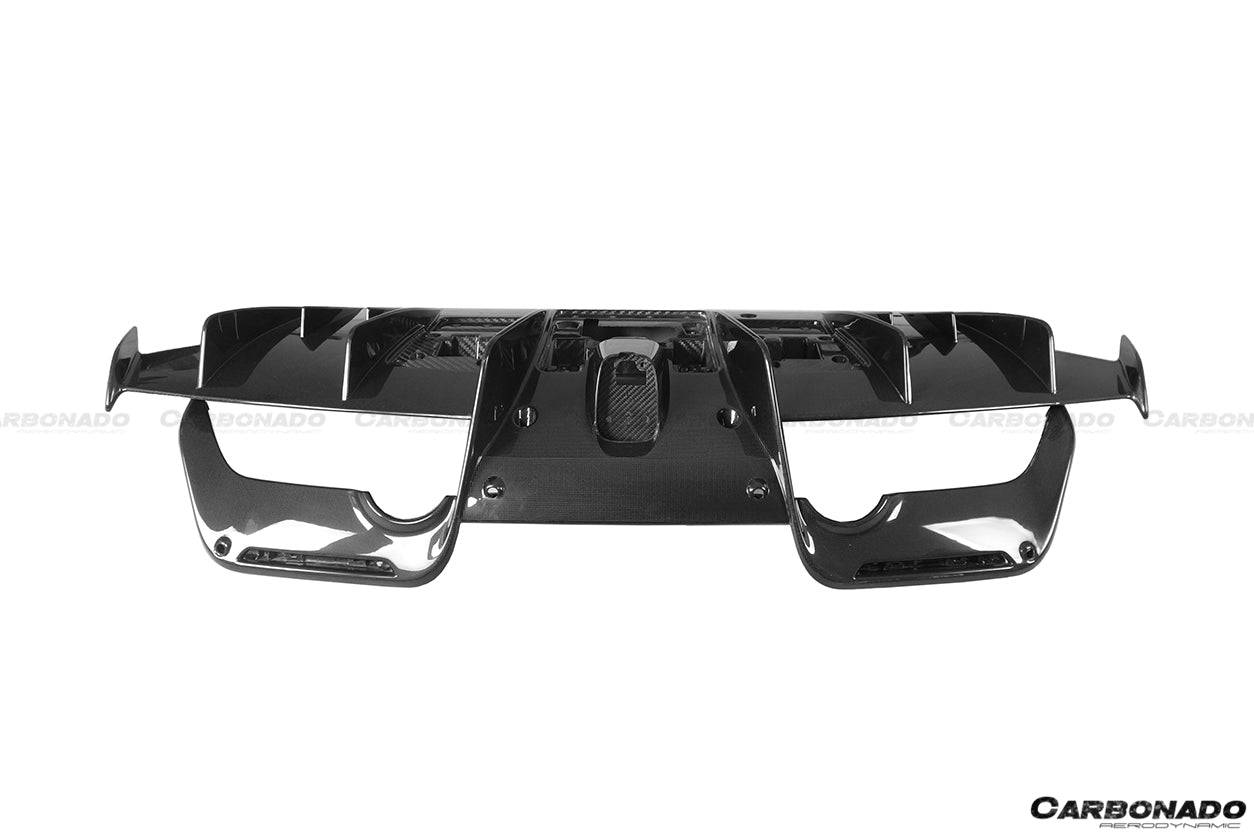 Carbonado 2018-2020 Ferrari 488 Pista Difusor trasero de fibra de carbono estilo OEM