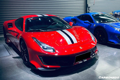 Parachoques delantero de fibra de carbono para Ferrari 488 Pista Carbonado 2018-2020, pieza estilo OEM