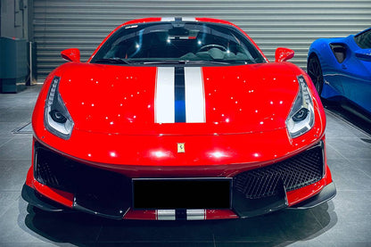 Parachoques delantero de fibra de carbono para Ferrari 488 Pista Carbonado 2018-2020, pieza estilo OEM