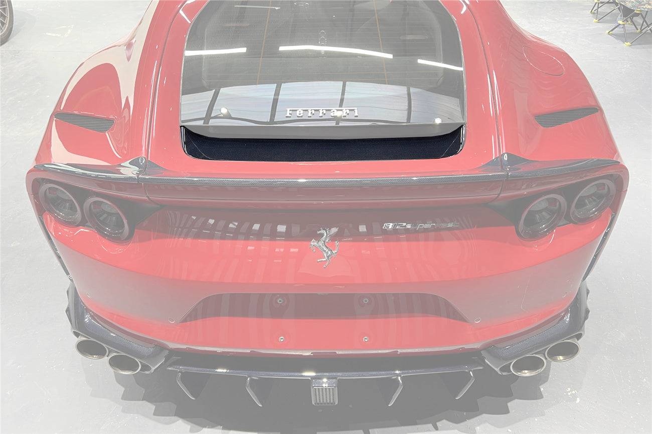 Carbonado 2017-2026 Ferrari 812 Superfast OE Style DRY Carbon Fiber Rear Bonnet Lower Insert