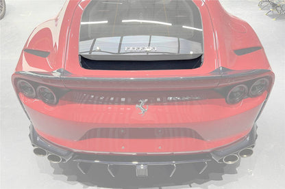 Carbonado 2017-2026 Ferrari 812 Superfast OE Style DRY Carbon Fiber Rear Bonnet Lower Insert