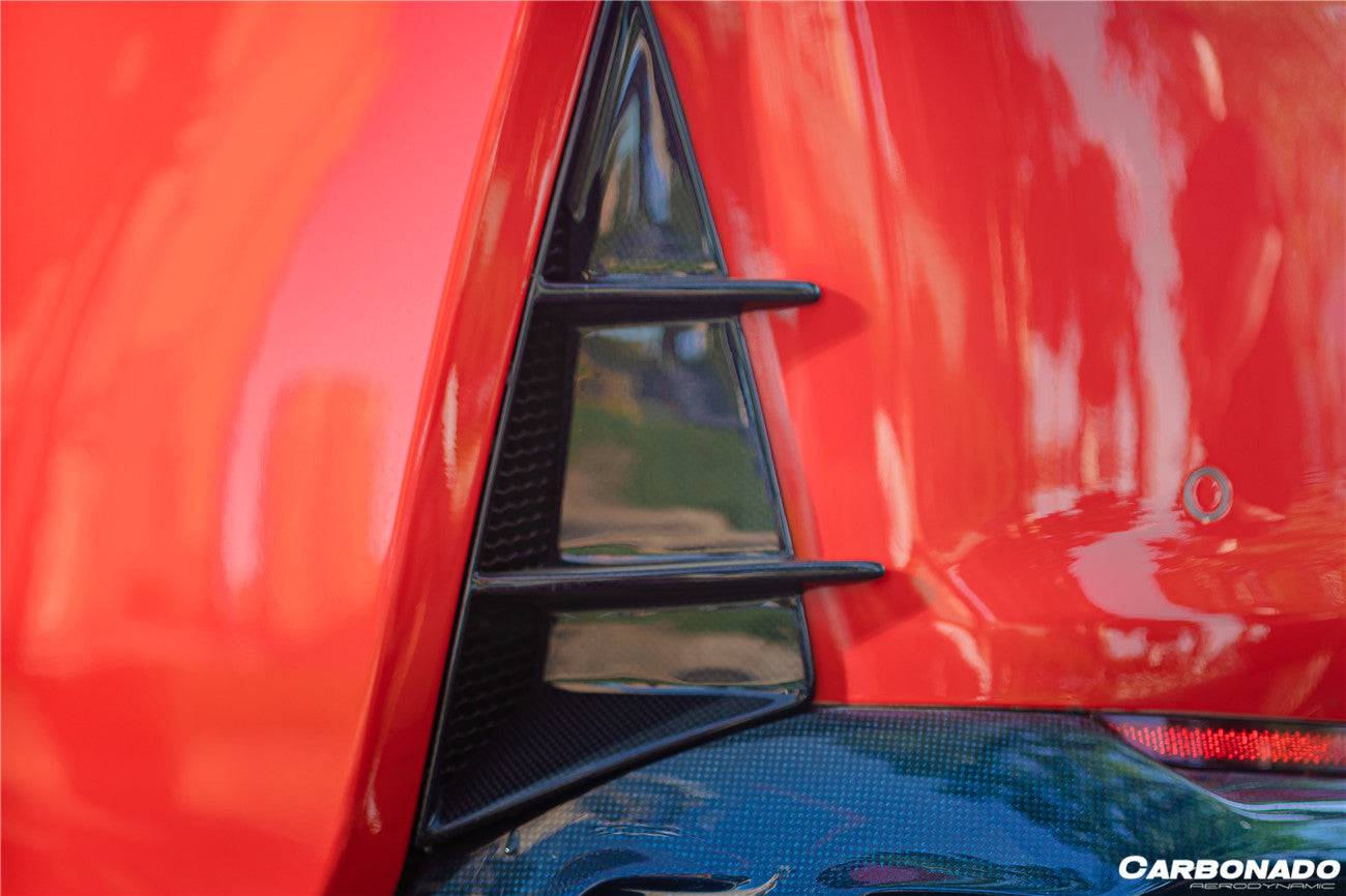 Ventilaciones de parachoques trasero de fibra de carbono secas estilo Ferrari 812 Superfast GTS MSY Carbonado 2017-2026