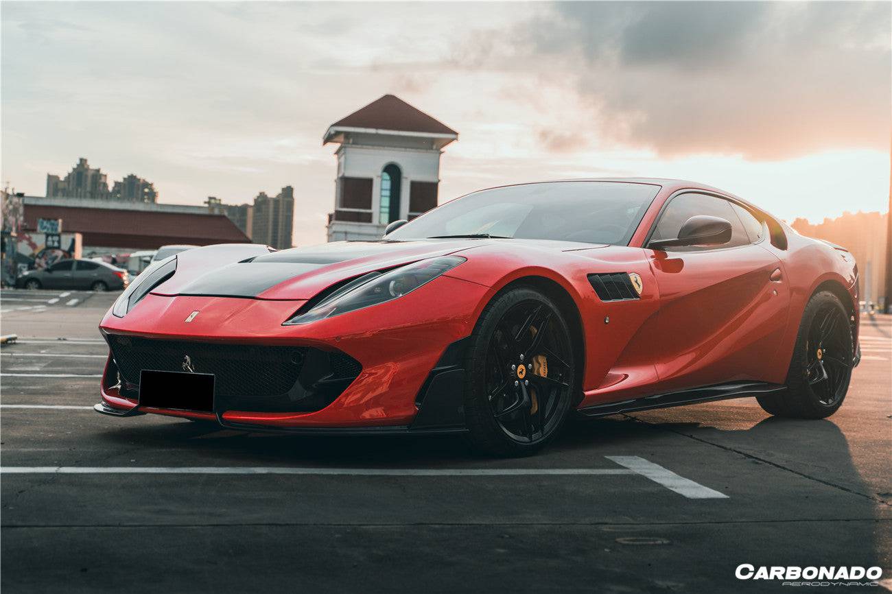 Carbonado 2017-2026 Ferrari 812 Superfast GTS MSY Style DRY Carbon Fiber Front Bumper Air Vent