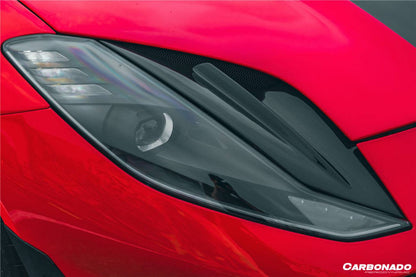 Ferrari 812 Superfast GTS Carbonado 2017-2026, estilo MSY, fibra de carbono seca, faros y salidas de aire