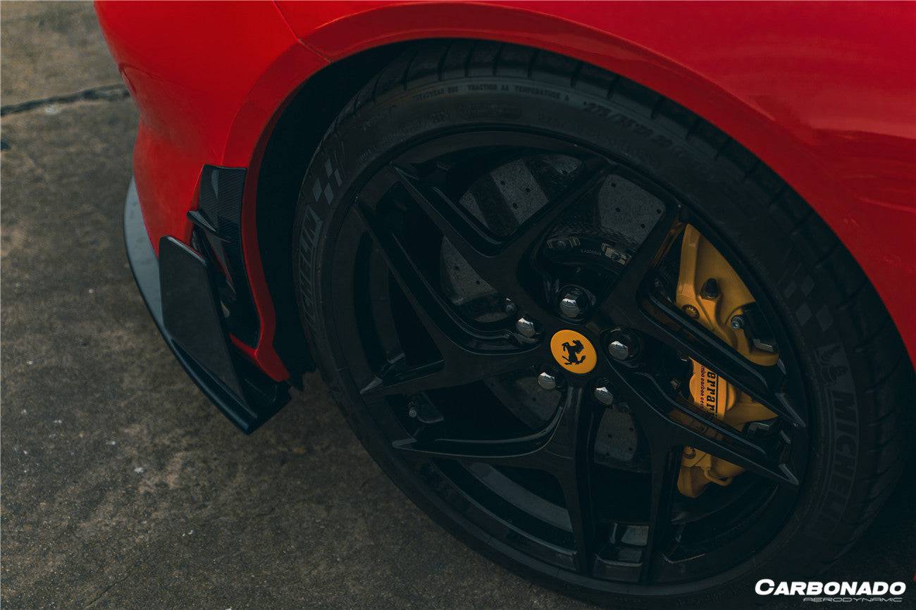 Carbonado 2017-2026 Ferrari 812 Superfast GTS MSY Style DRY Carbon Fiber Front Bumper Side Vents