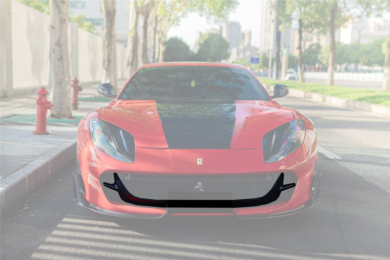 Carbonado 2017-2026 Ferrari 812 Superfast GTS MSY Style DRY Carbon Fiber Front Bumper Air Vent