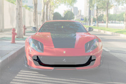 Carbonado 2017-2026 Ferrari 812 Superfast GTS MSY Style DRY Carbon Fiber Front Bumper Air Vent