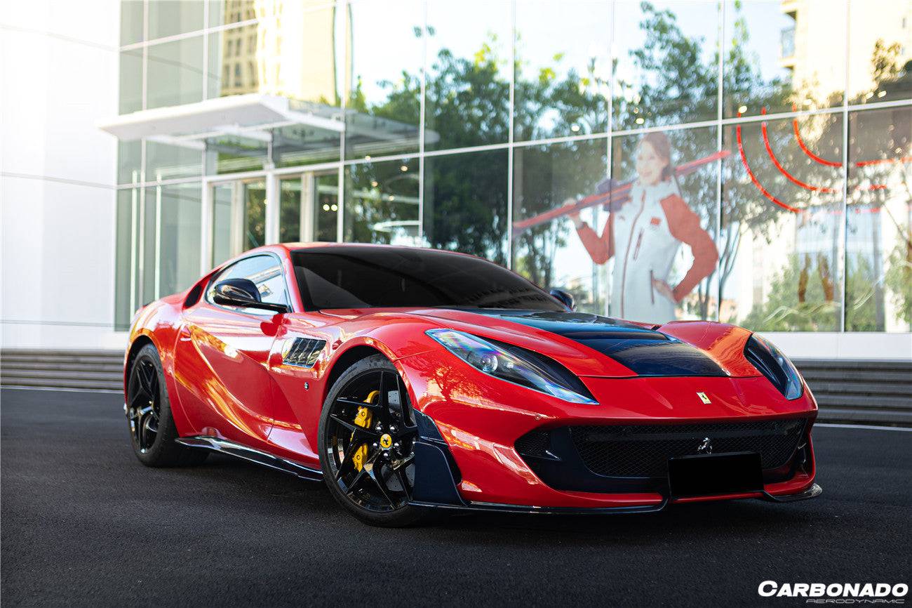 Carbonado 2017-2026 Ferrari 812 Superfast GTS MSY Style DRY Carbon Fiber Front Bumper Air Vent