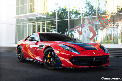 Carbonado 2017-2026 Ferrari 812 Superfast GTS MSY Style DRY Carbon Fiber Front Bumper Air Vent