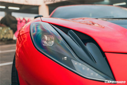 Ferrari 812 Superfast GTS Carbonado 2017-2026, estilo MSY, fibra de carbono seca, faros y salidas de aire