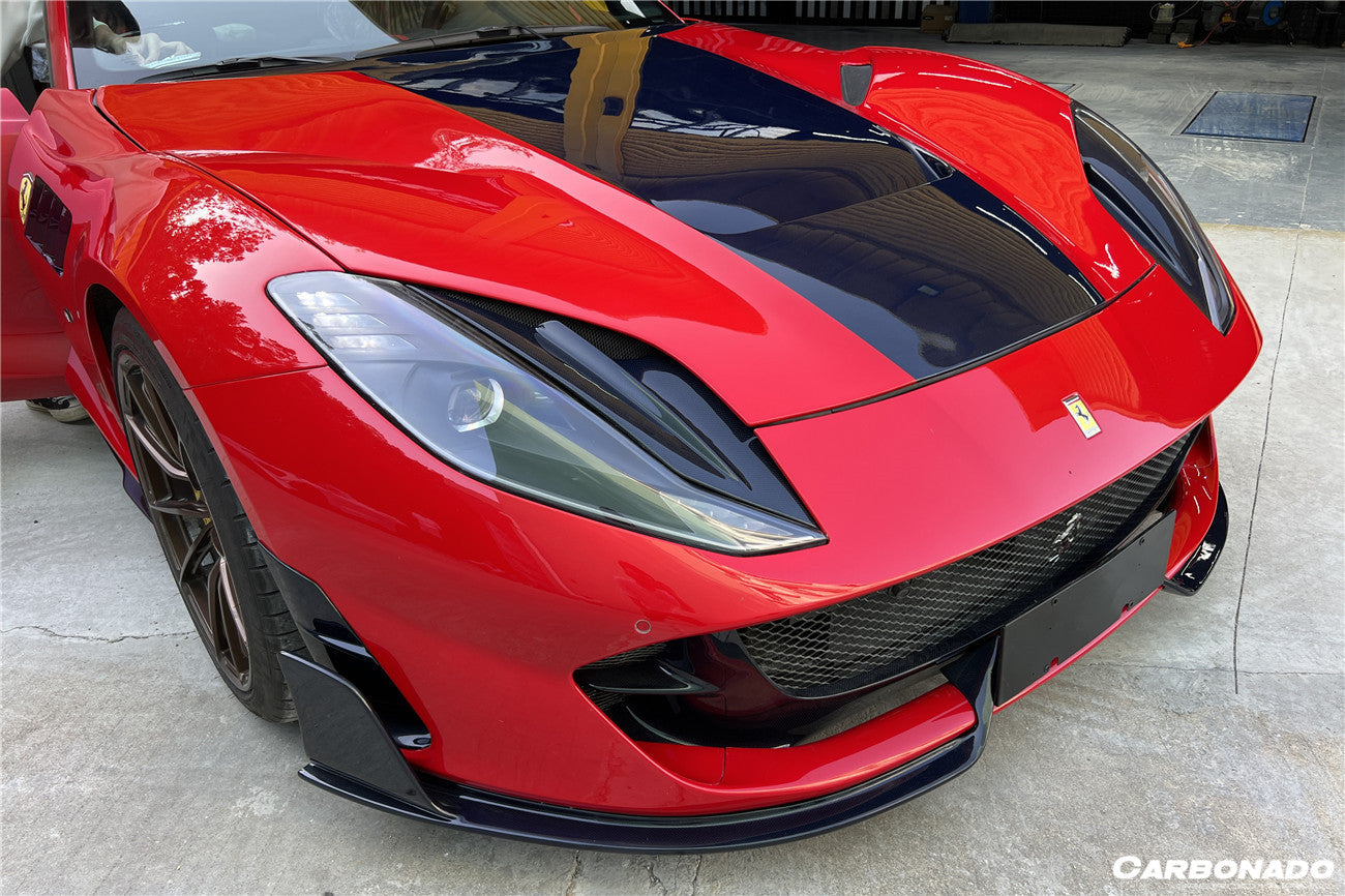 Carbonado 2017-2026 Ferrari 812 Superfast GTS MSY Style DRY Carbon Fiber Front Bumper Air Vent