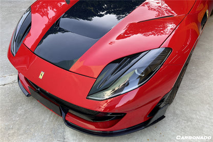 Carbonado 2017-2026 Ferrari 812 Superfast GTS MSY Style DRY Carbon Fiber Front Bumper Side Vents