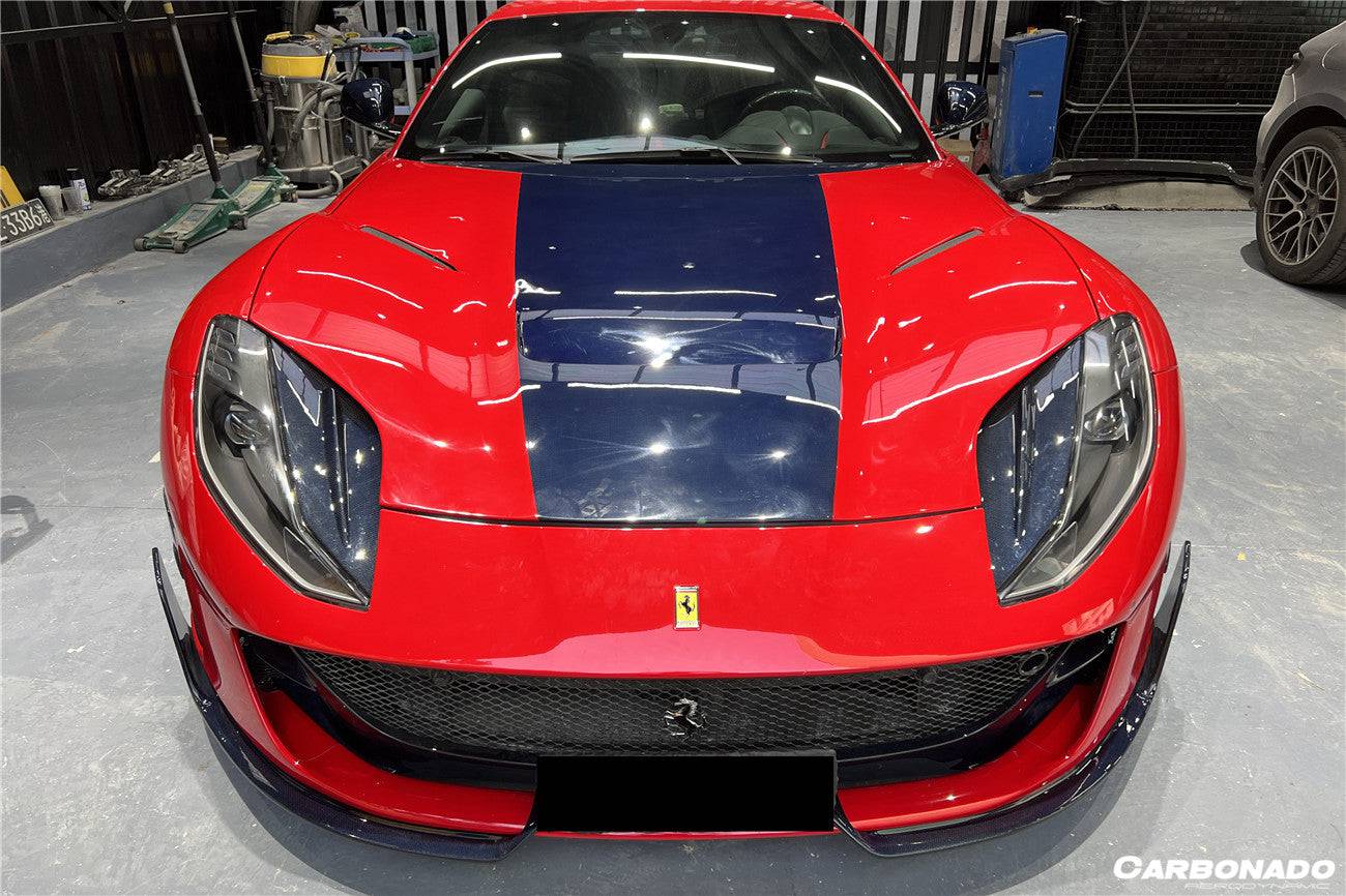 Carbonado 2017-2026 Ferrari 812 Superfast GTS MSY Style DRY Carbon Fiber Front Bumper Air Vent