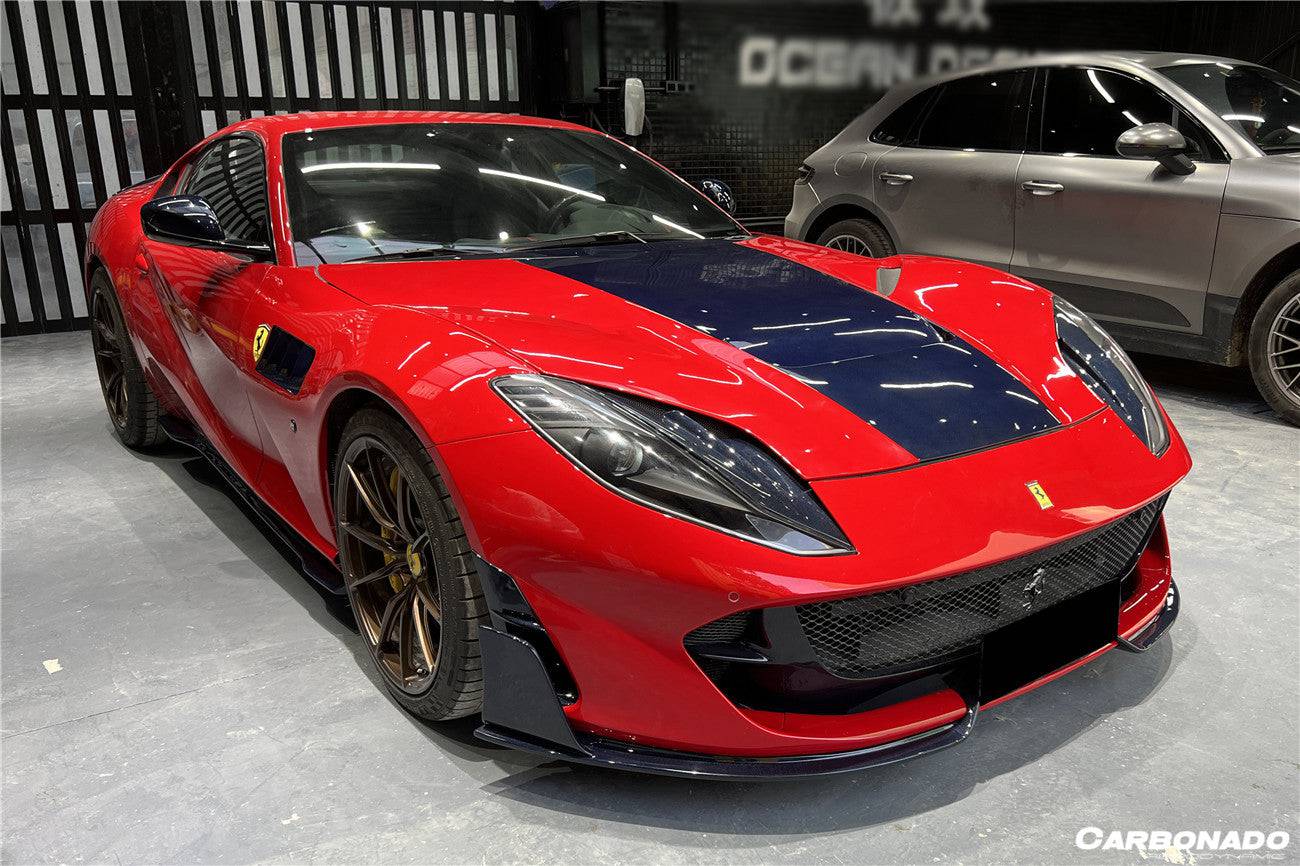Carbonado 2017-2026 Ferrari 812 Superfast GTS MSY Style DRY Carbon Fiber Front Lip