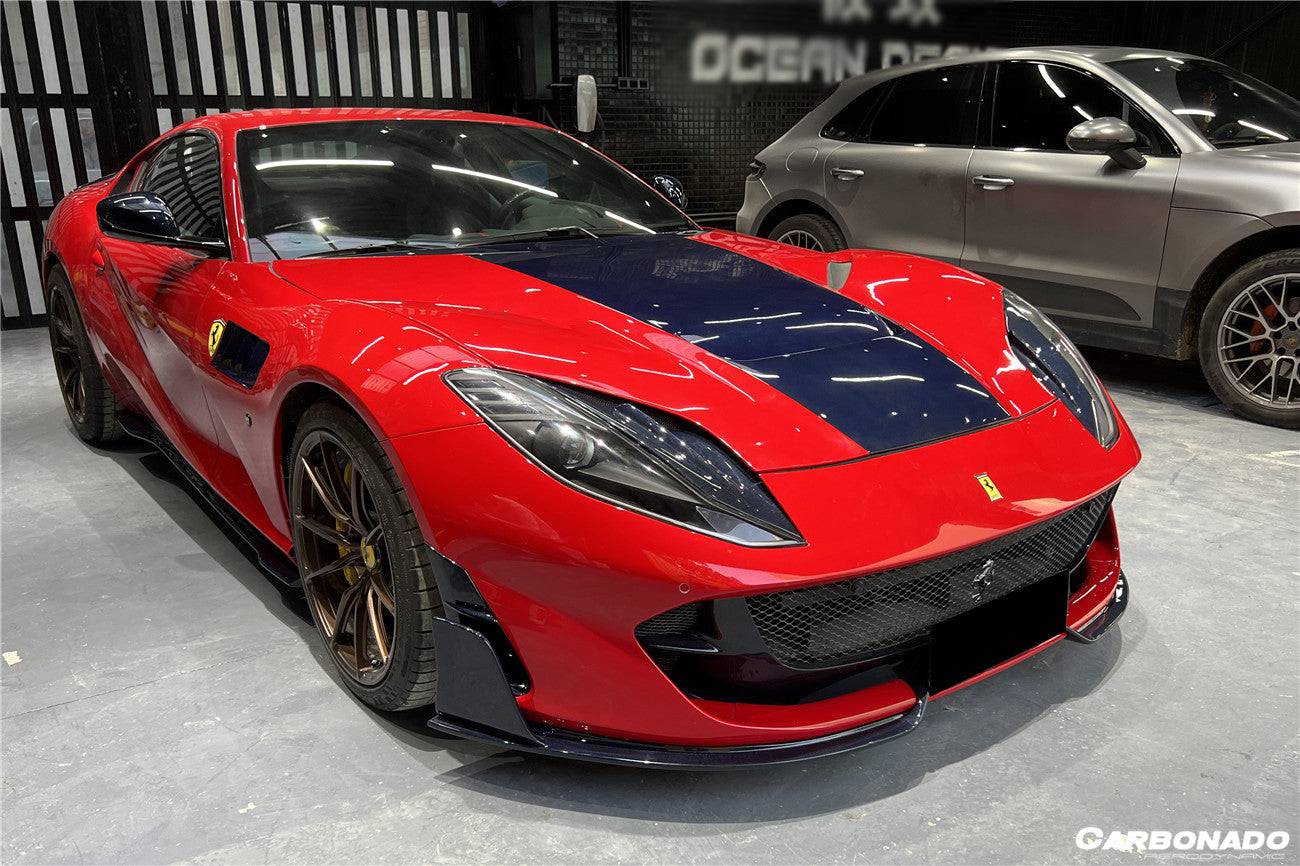 Carbonado 2017-2026 Ferrari 812 Superfast GTS MSY Style DRY Carbon Fiber Front Bumper Air Vent