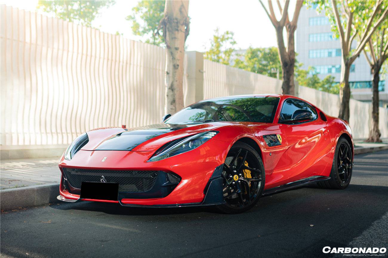 Carbonado 2017-2026 Ferrari 812 Superfast GTS MSY Style DRY Carbon Fiber Front Bumper Air Vent