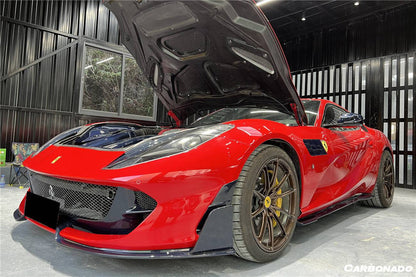 Carbonado 2017-2026 Ferrari 812 Superfast GTS MSY Style DRY Carbon Fiber Front Bumper Air Vent