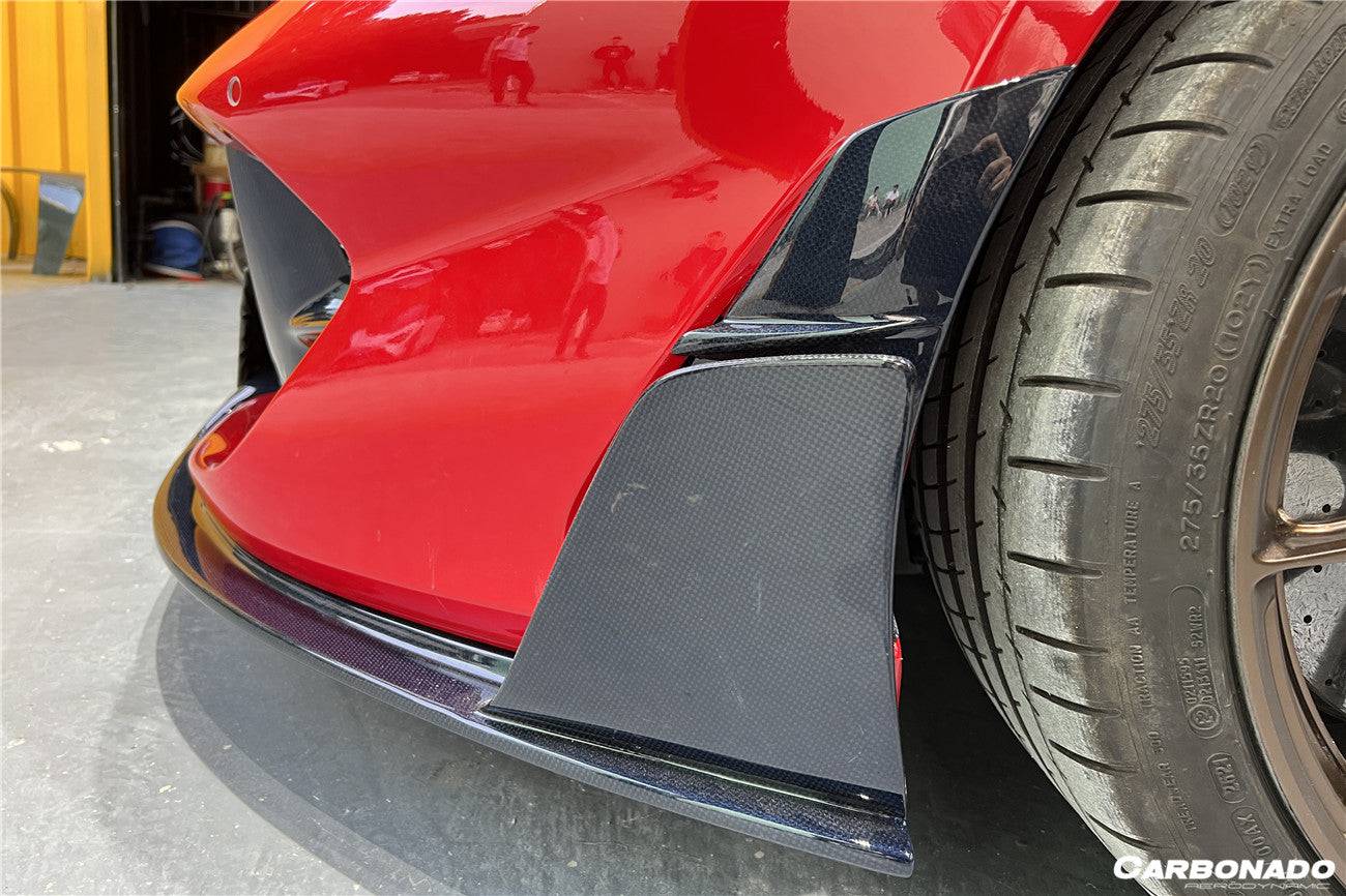 Carbonado 2017-2026 Ferrari 812 Superfast GTS MSY Style DRY Carbon Fiber Front Bumper Side Vents