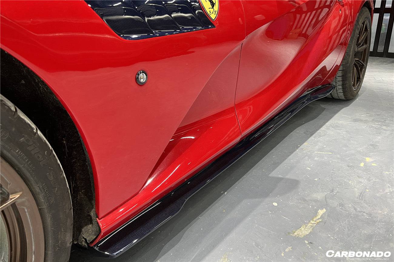 Carbonado 2017-2026 Ferrari 812 Superfast GTS MSY Style DRY Carbon Fiber Side Skirts