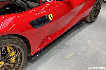 Carbonado 2017-2026 Ferrari 812 Superfast GTS MSY Style DRY Carbon Fiber Side Skirts