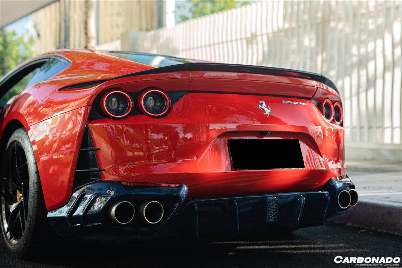 Ventilaciones de parachoques trasero de fibra de carbono secas estilo Ferrari 812 Superfast GTS MSY Carbonado 2017-2026