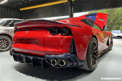 Ventilaciones de parachoques trasero de fibra de carbono secas estilo Ferrari 812 Superfast GTS MSY Carbonado 2017-2026