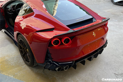 Carbonado 2017-2026 Ferrari 812 Superfast OE Style DRY Carbon Fiber Rear Bonnet Lower Insert