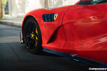 Carbonado 2017-2026 Ferrari 812 Superfast GTS MSY Style DRY Carbon Fiber Side Skirts